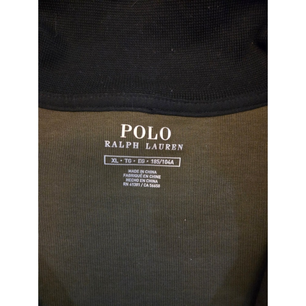 Polo Ralph Lauren RL67 Full Zip Colorblock Track Jacket Black Olive Yellow SZ XL - Picture 5 of 9
